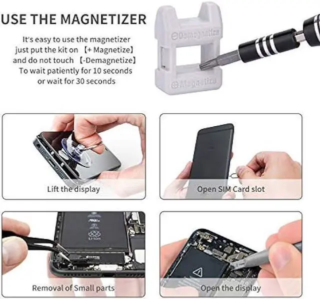 Alt view image 5 of 6 - Precision Screwdriver Set, SHOWPIN 122 in 1 Computer Screwdriver Kit, Laptop Screwdriver Sets with 101 Magnetic Drill Bits, Electronics Tool Kit Compatible for Computer, Tablet, PC, iPhone, PS4 Repair