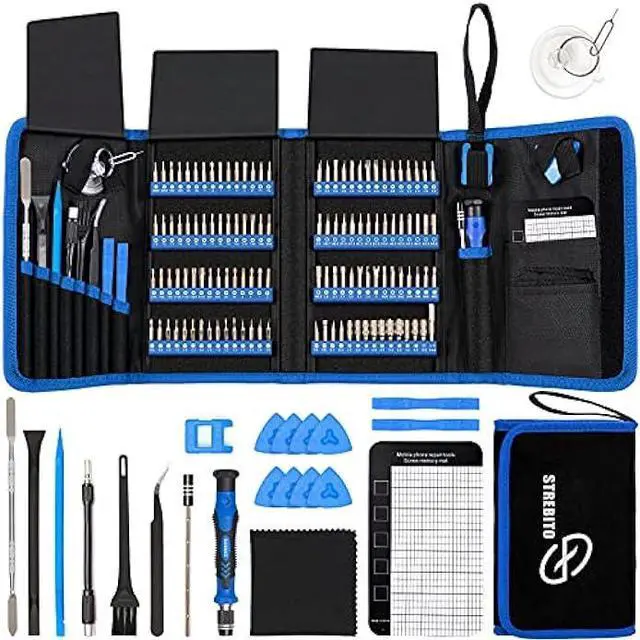 Main image of STREBITO Screwdriver Sets 142-Piece Electronics Precision Screwdriver with 120 Bits Magnetic Repair Tool Kit for iPhone, MacBook, Computer, Laptop, PC, Tablet, PS4, Xbox, Nintendo, Game Console