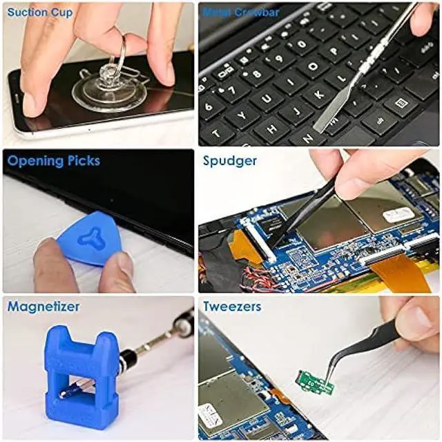 Alt view image 5 of 6 - STREBITO Screwdriver Sets 142-Piece Electronics Precision Screwdriver with 120 Bits Magnetic Repair Tool Kit for iPhone, MacBook, Computer, Laptop, PC, Tablet, PS4, Xbox, Nintendo, Game Console