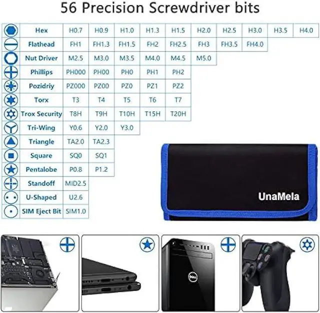 Alt view image 2 of 6 - 80 IN 1 Professional Computer Repair Tool Kit, Precision Screwdriver Set with 56 Bits, Magnetic screwdriver set Compatible for Laptop, PC, MacBook, Tablet, iPhone, PS4, and Other Electronic Repair