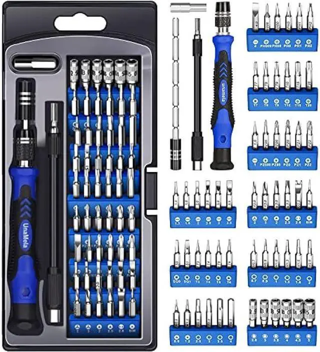 Main image of Precision Screwdriver Set, 61 in 1 Computer Repair Tool Kit with 56 Bits, Professional Electronics Screwdriver Kit Compatible for Laptop, PC, Camera, iPhone, Tablet, Xbox, PS4 Controller (Blue)
