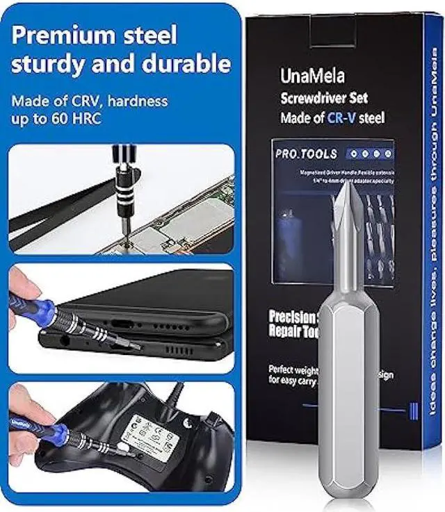 Alt view image 5 of 6 - Precision Screwdriver Set, 61 in 1 Computer Repair Tool Kit with 56 Bits, Professional Electronics Screwdriver Kit Compatible for Laptop, PC, Camera, iPhone, Tablet, Xbox, PS4 Controller (Blue)