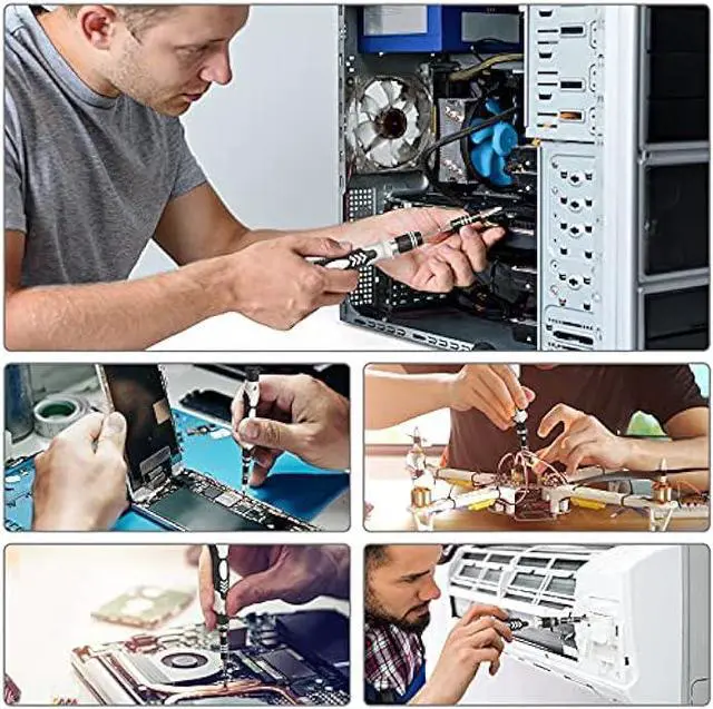 Alt view image 6 of 6 - STREBITO Precision Screwdriver Set 124-Piece Electronics Tool Kit with 101 Bits Magnetic Screwdriver Set for Computer, Laptop, Cell Phone, PC, MacBook, iPhone, Nintendo Switch, PS4, PS5, Xbox Repair