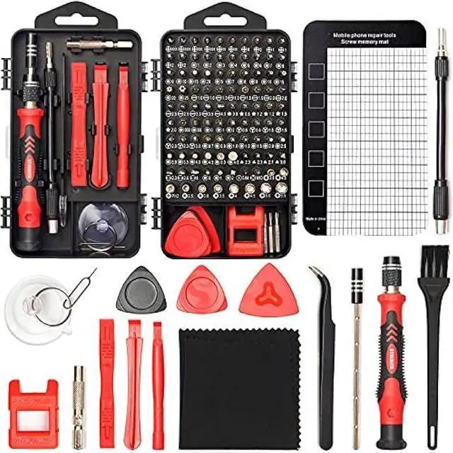 Main image of STREBITO Precision Screwdriver Set 124-Piece Electronics Tool Kit with 101 Bits Magnetic Screwdriver Set for Computer, Laptop, Cell Phone, PC, MacBook, iPhone, Nintendo Switch, PS4, PS5, Xbox Repair