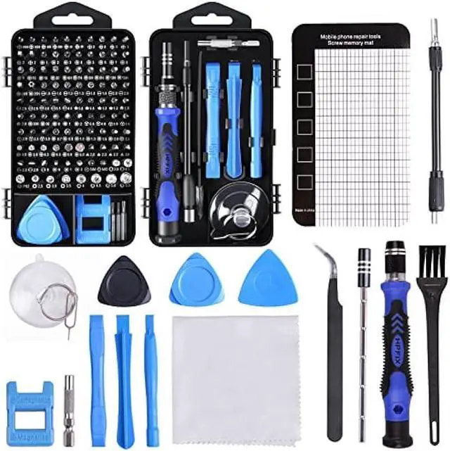 Main image of HPFIX Precision Screwdriver Sets 124-Piece Computer Tool Kit with 101 Bits Magnetic, Electronics Repair Tool Kit for iPhone, MacBook, Laptop, PC, Tablet, PS4, Xbox, Nintendo, Game Console