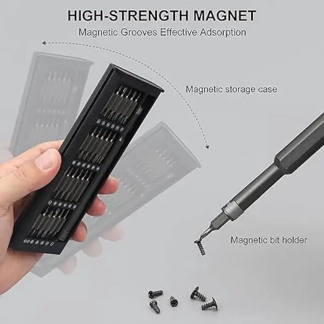 Alt view image 4 of 5 - Precision Screwdriver Set 49 in 1 SHARDEN Small Screwdriver Set Magnetic Repair Tool Kit for Laptop, iPhone, Cell Phone, PC, MacBook, Tablet, Computer, PS5, PS4, Electronic, Glasses, Watch