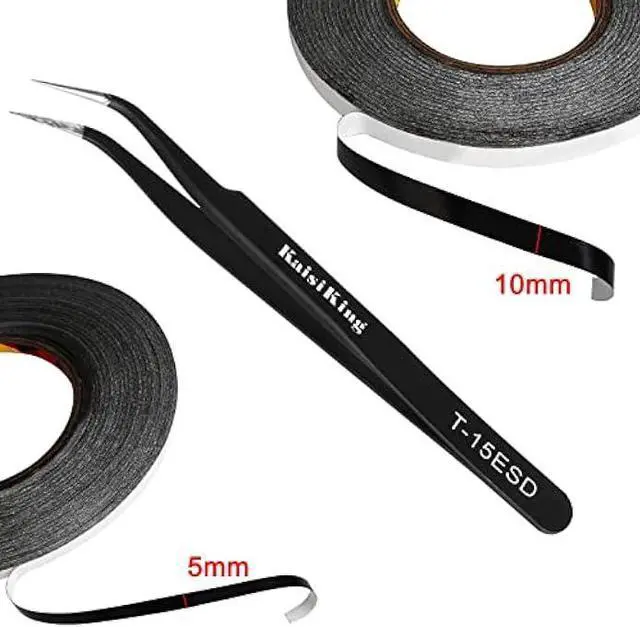Alt view image 3 of 5 - Kaisiking 5mm / 10mm x 50M Double Sided Adhesive Tape LCD Touch Screen Tape Phone Repair Tape with 1 Tweezers for Cell Phone, iPad, Tablets, Laptops, Camera, LCD Screen