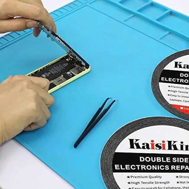 Alt view image 4 of 5 - Kaisiking 5mm / 10mm x 50M Double Sided Adhesive Tape LCD Touch Screen Tape Phone Repair Tape with 1 Tweezers for Cell Phone, iPad, Tablets, Laptops, Camera, LCD Screen