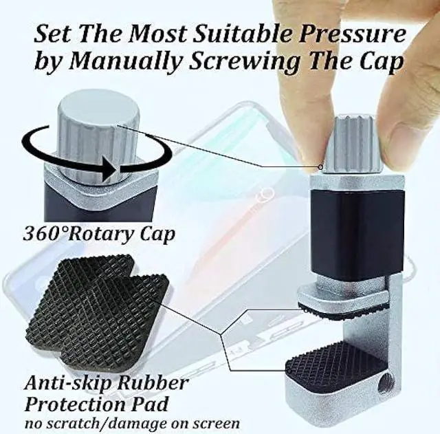 Alt view image 3 of 7 - 8pcs Phone Screen Repair Clamp with Protective Rubber Pad, Not Scratch on Screen, Adjustable Fastening Clamp Clip Compatible with iPad MacBook Tablet LCD iPhone Screen Replacement, Frame Clamp Tool