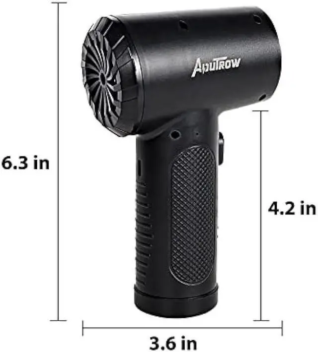 Alt view image 2 of 7 - Aoutrow Electric Air Duster, Powerful Air Blower for Computer Car Cleaning Reusable Power 100000 RPM Motor, 3 Adjustable Speed Keyboard Cleaner Kit with 4 Nozzles & 4 Brushes