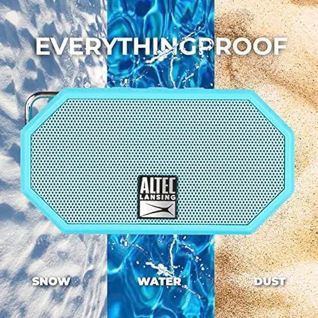 Alt view image 4 of 7 - Altec Lansing Mini H2O - Waterproof Bluetooth Speaker, IP67 Certified & Floats in Water, Compact & Portable Speaker for Hiking, Camping, Pool, and Beach,Aqua