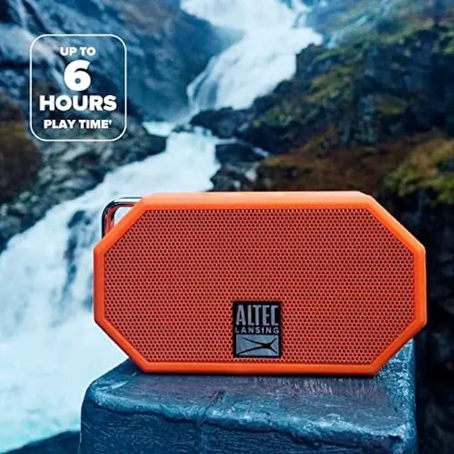 Alt view image 7 of 7 - Altec Lansing Mini H2O - Waterproof Bluetooth Speaker, IP67 Certified & Floats in Water, Compact & Portable Speaker for Hiking, Camping, Pool, and Beach,Aqua