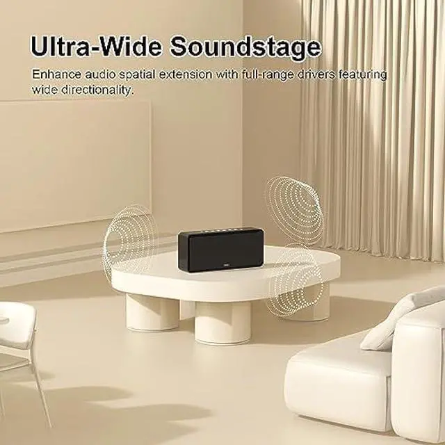 Alt view image 5 of 5 - DOSS SoundBox XL Bluetooth Speaker with Subwoofer, 32W Loud Sound with Booming Bass, Dual DSP Technologies, 10H Playtime, USB-C, TWS, 2.1 Audio Channel for Home, Indoor and Office - Upgraded