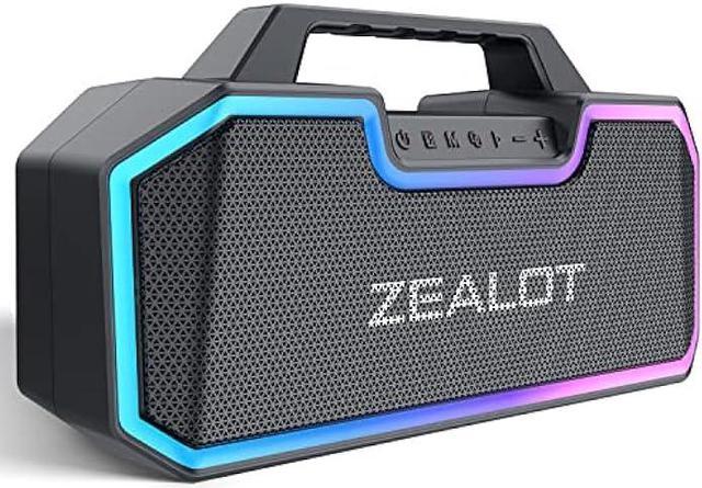 ZEALOT 80W Speakers Bluetooth Wireless with Dual Paring,IPX7 Waterproof  Speaker with 14,400MAh Big Battery,50H Playtime,Stereo,Party, Beach  Portable