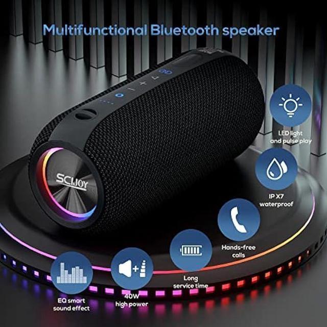 SCIJOY Bluetooth Speakers, 40W Speakers Bluetooth Wireless with