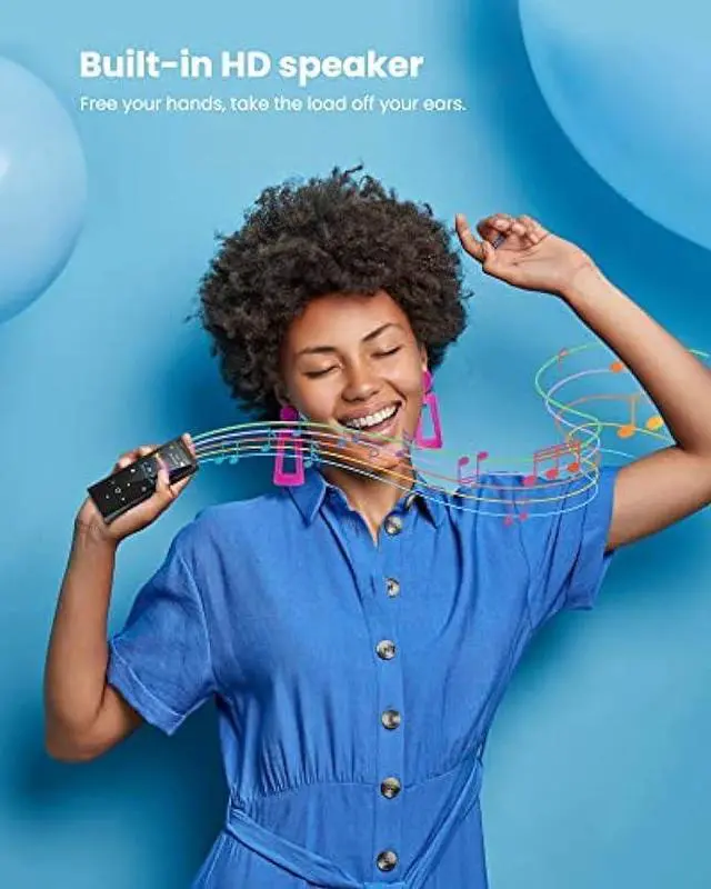 Alt view image 3 of 7 - 128GB MP3 Player, DODOSOUL Music Player with Bluetooth 5.2, Shuffle, Single Loop, FM Radio, Built-in HD Speaker, Voice Recorder, Mini Design, HiFi Sound, Ideal for Sport, Earphones Included