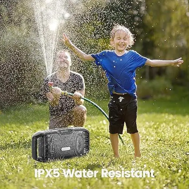 Alt view image 3 of 6 - DBSOARS Bluetooth Speakers with Subwoofer, Portable 50W Stereo Sound Wireless Speaker, IPX5 Waterproof Outdoor Speakers with TWS Pairing, Built-in Mic, Power Bank, 30H Playtime, AUX for Camping, Beach