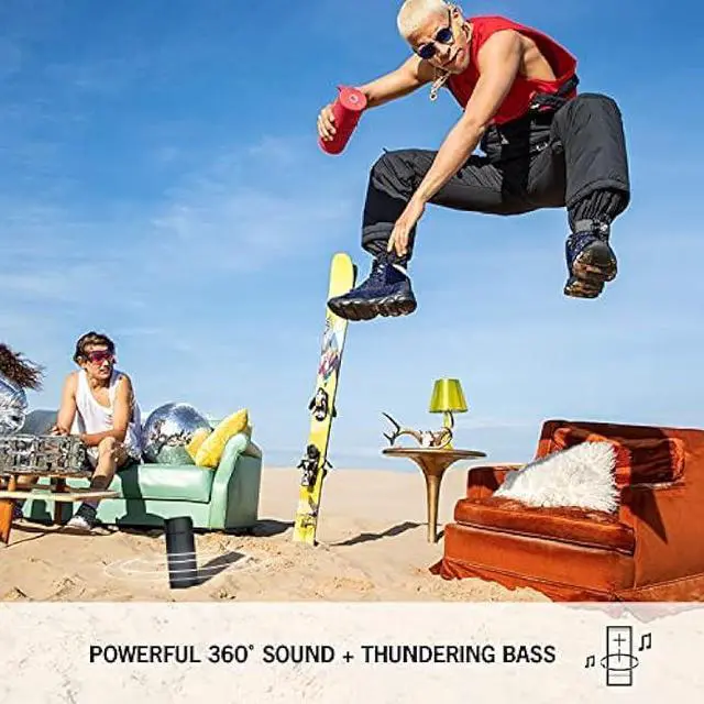 Alt view image 2 of 5 - Ultimate Ears MEGABOOM 3 Portable Wireless Bluetooth Speaker (Powerful Sound + Thundering Bass, Bluetooth, Magic Button, Waterproof, Battery 20 Hours) - Night Black, Large