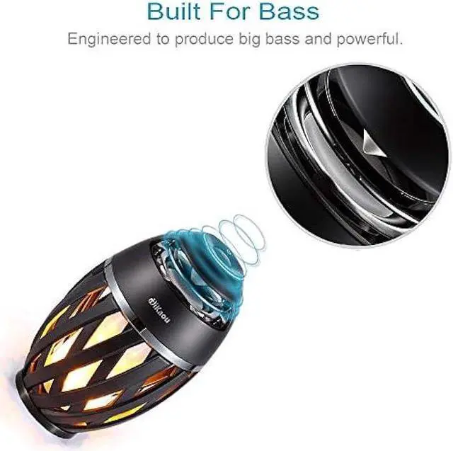 Alt view image 4 of 5 - Gifts for Men, Him, Outdoor Bluetooth Speaker, Unique Gifts for Men Him Dad, Wireless Speaker Waterproof with Torch Light, BT5.0 with HD Audio and Enhance Bass, Birthdays Gifts for Men Her Women