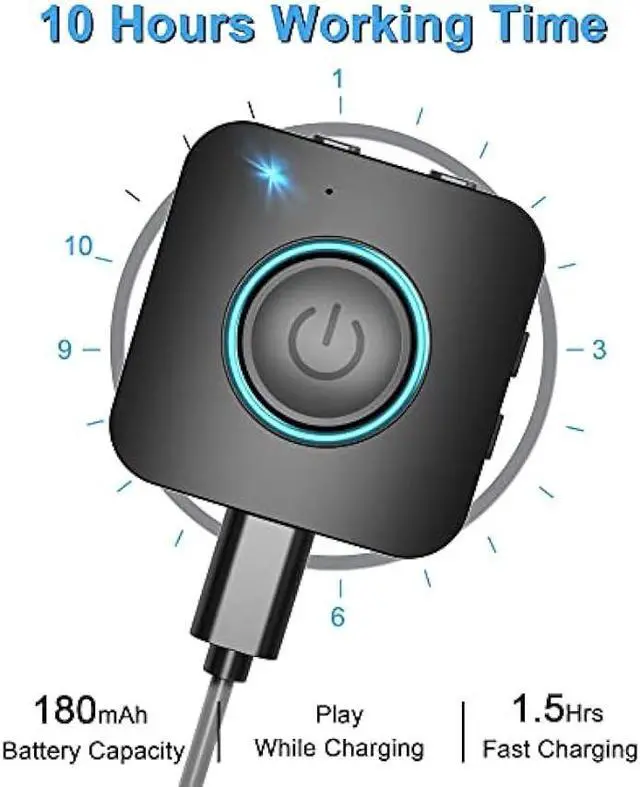 Alt view image 3 of 6 - Bluetooth Transmitter Receiver, LAICOMEIN 2-in-1 V5.0 Bluetooth Adapter, Wireless Transmitter for TV PC MP3 Gym Airplane, Bluetooth Receiver for Speakers Headphones