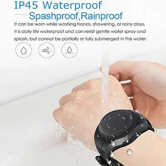 Alt view image 4 of 5 - Frewico Wearable Portable Waterproof Bluetooth Speaker Watch X10 Clip Speaker MP3 Player Handsfree Cear Call Speakerphone,TWS,SD Card Slot,Selfie for Working, Running, Cycling(Black)