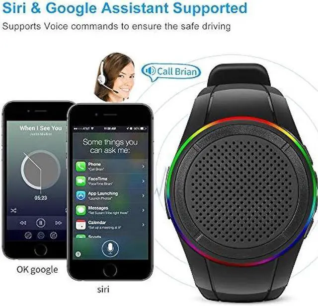Alt view image 5 of 5 - Frewico Wearable Portable Waterproof Bluetooth Speaker Watch X10 Clip Speaker MP3 Player Handsfree Cear Call Speakerphone,TWS,SD Card Slot,Selfie for Working, Running, Cycling(Black)