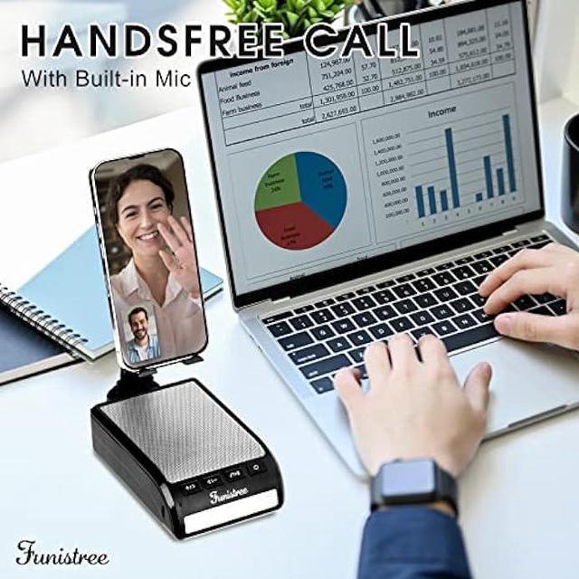 Men Female Dad Festival Gift - Cool Boy Friend Portable Bluetooth Speaker  with Phone Stand Wife Kitchen Mens Gadgets Accessories Great Holiday