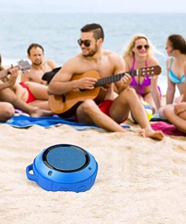 Alt view image 6 of 7 - Kunodi Bluetooth Shower Speaker with IPX7 Waterproof, Dynamic Lights, Crisp Clear Sound, True Wireless Stereo, Clip Portable for Pool Beach Boat Kayak Float Golf