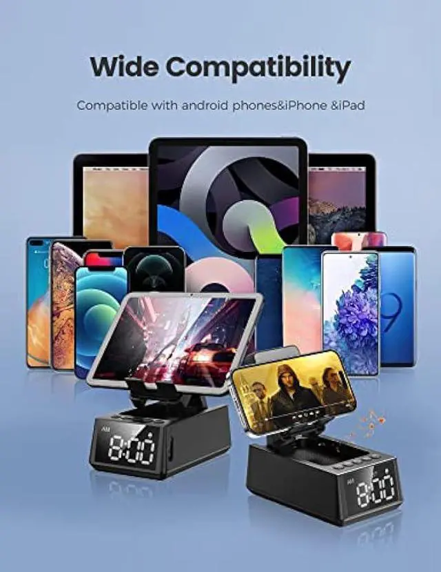 Alt view image 4 of 6 - Gifts for Him, Her, Cell Phone Stand Bluetooth Speakers, Cool Tech Kitchen Gadgets Adjustable Phone Holder, Wireless Speaker for iPhone/Samsung/iPad Tablet, Birthday for Men Women Dad Who Want Nothing