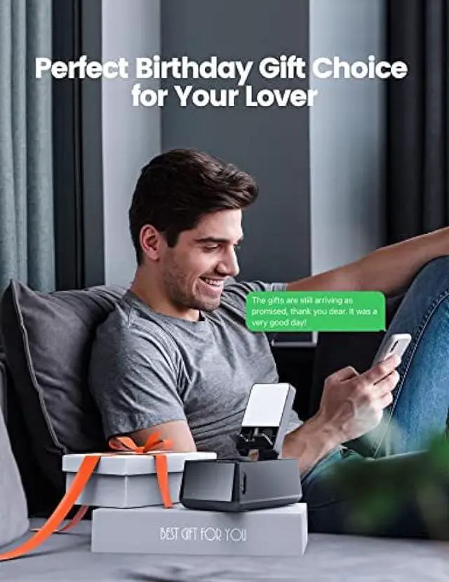 Alt view image 6 of 6 - Gifts for Him, Her, Cell Phone Stand Bluetooth Speakers, Cool Tech Kitchen Gadgets Adjustable Phone Holder, Wireless Speaker for iPhone/Samsung/iPad Tablet, Birthday for Men Women Dad Who Want Nothing