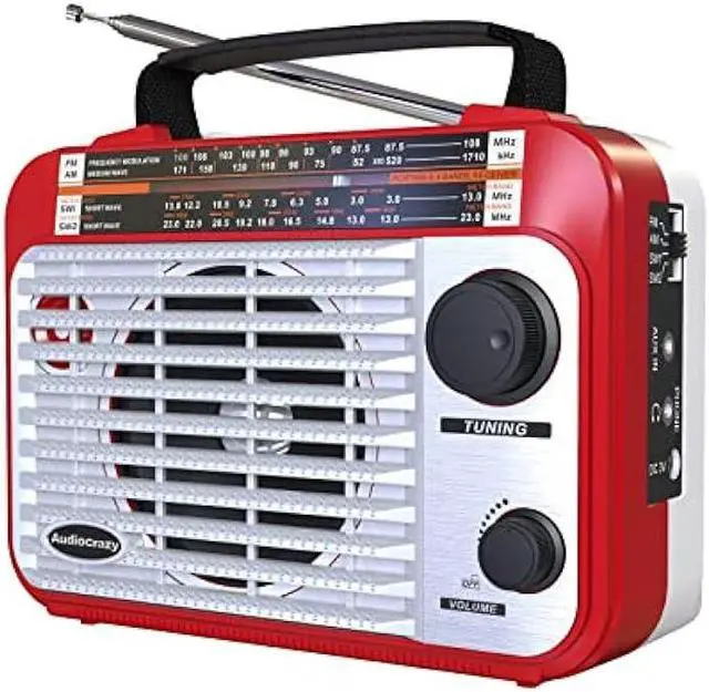 Main image of AM/FM/SW1-2 Radio Shortwave Transistor Radio AC or Battery Operated with Best Reception Big Speaker and Precise Tuning Knob with AUX in & 3.5mm Earphone Jack