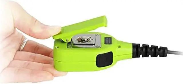 Alt view image 5 of 7 - KEYBLU CP200D Waterproof Shoulder Speaker Mic 2 Pin Two Way Radio Microphone with 3.5mm Audio Jack Compatible with Motorola CP200 CLS1410 CLS1110 RDM2070D walkie Talkie (for Motorola, Green)