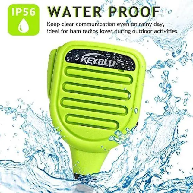 Alt view image 4 of 7 - KEYBLU CP200D Waterproof Shoulder Speaker Mic 2 Pin Two Way Radio Microphone with 3.5mm Audio Jack Compatible with Motorola CP200 CLS1410 CLS1110 RDM2070D walkie Talkie (for Motorola, Green)