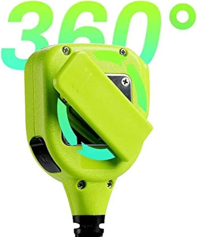 Alt view image 6 of 7 - KEYBLU CP200D Waterproof Shoulder Speaker Mic 2 Pin Two Way Radio Microphone with 3.5mm Audio Jack Compatible with Motorola CP200 CLS1410 CLS1110 RDM2070D walkie Talkie (for Motorola, Green)