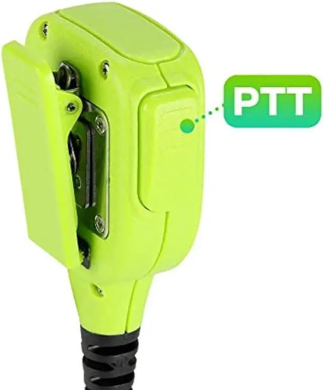 Alt view image 7 of 7 - KEYBLU CP200D Waterproof Shoulder Speaker Mic 2 Pin Two Way Radio Microphone with 3.5mm Audio Jack Compatible with Motorola CP200 CLS1410 CLS1110 RDM2070D walkie Talkie (for Motorola, Green)