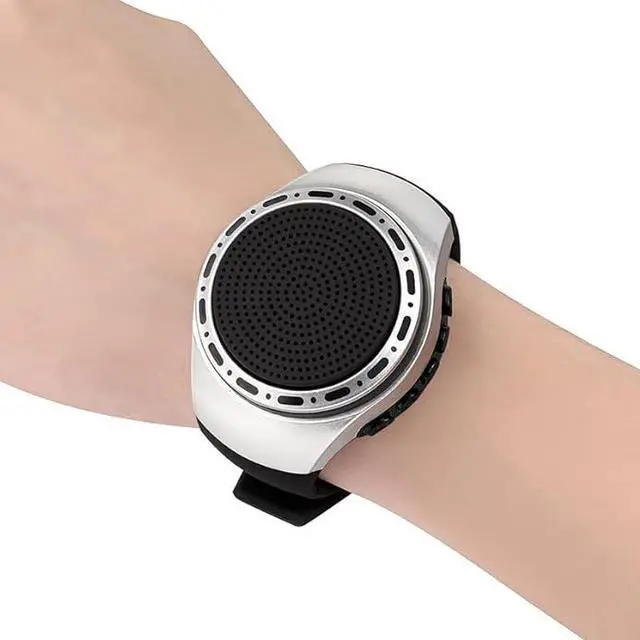 Alt view image 4 of 6 - Wireless Wearable Waterproof Wrist Portable Bluetooth Speaker Watch with Multi Function FM Radio & MP3 Player & TWS & Selfie & Ultra Long Standby Time for Running, Hiking, RidingSilver