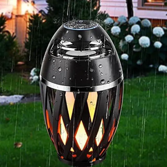 Alt view image 3 of 6 - Tioneger Flame Outdoor Bluetooth Speakers, LED Table Lamp Speaker, Flame Light Speaker, Portable Wireless Waterproof Outdoor/Indoor LED Flickers Speaker with Handle, Gifts for Men