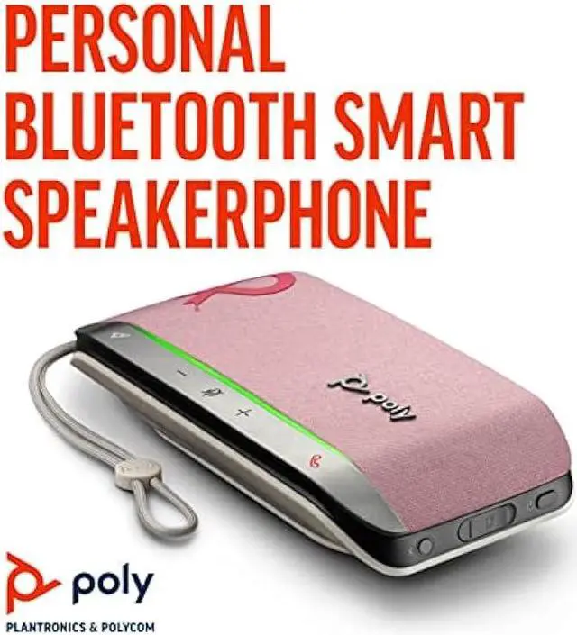 Alt view image 2 of 6 - Poly  Sync 20 USB-A Pink Personal Bluetooth Smart Speakerphone (Plantronics) - Connect to Cell Phone via Bluetooth, PC/Mac via Included USB-A Cable - Works with Teams, Zoom (Certified) & More