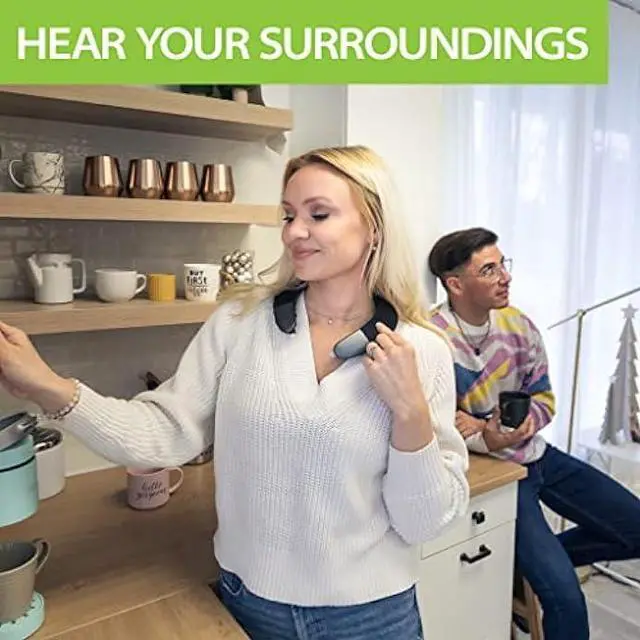 Alt view image 4 of 6 - Avantree Torus Wearable Wireless Neck Speaker, Bluetooth 5.0, aptX HD, Low Latency, Personal Neckband Speakers with Retractable Earbuds, Superb Audio Quality, 3D Surround Stereo for Music TV (NB05)