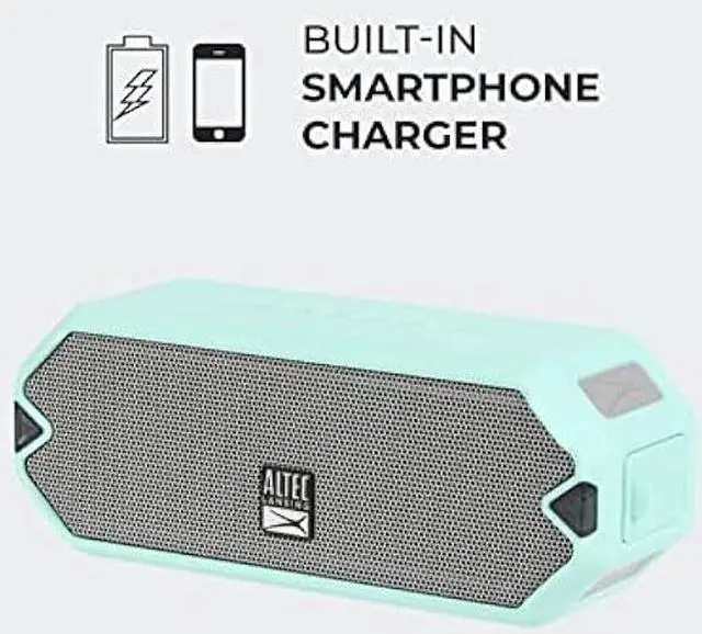 Alt view image 4 of 5 - Altec Lansing - HydraJolt Wireless Bluetooth Speaker, Waterproof Portable Speakers with Built in Phone Charger and Lights, Everything Proof Outdoor, Shockproof, Snowproof, 16 Hours Playtime