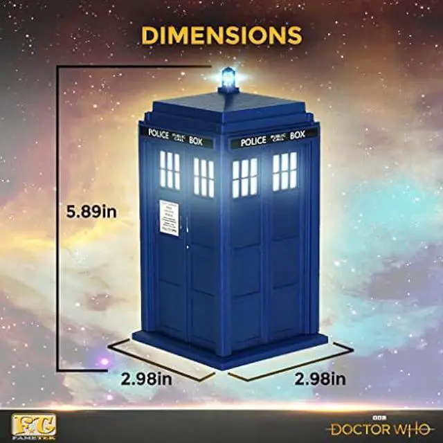 Alt view image 2 of 6 - FAMETEK Doctor Who Tardis Wireless Bluetooth Speaker Plays Music, Lights Up, Accurate Sounds Effects |Gifts for Men or Women - Best Gifts Birthday Collectibles for Doctor Who