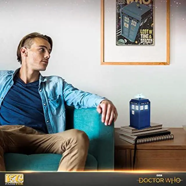 Alt view image 5 of 6 - FAMETEK Doctor Who Tardis Wireless Bluetooth Speaker Plays Music, Lights Up, Accurate Sounds Effects |Gifts for Men or Women - Best Gifts Birthday Collectibles for Doctor Who