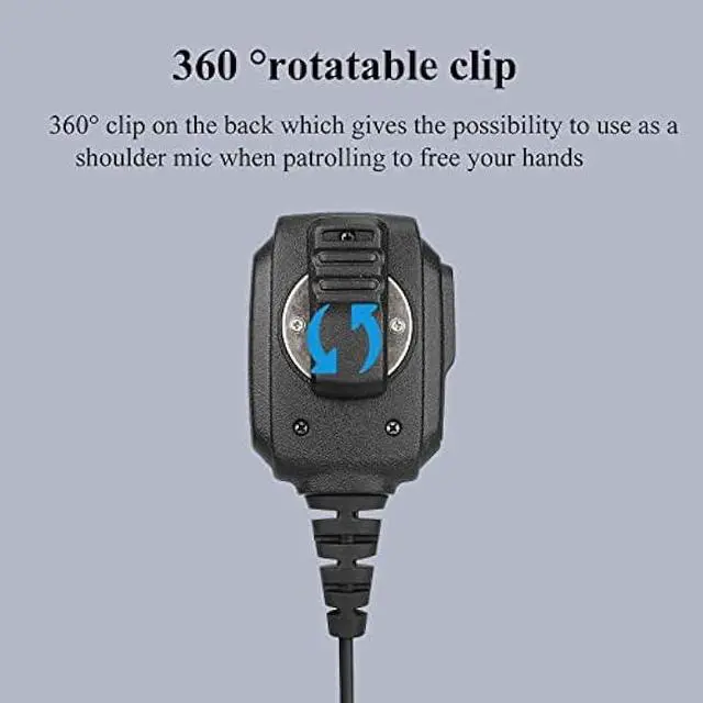 Alt view image 6 of 7 - Retevis Two Way Radio Shoulder Speaker Mic,Compatible with Retevis RT22 RT68 RT21 H-777 RT22S RT27 RT86 RT18 RT85 RT-5R RT19 Baofeng UV-5R Arcshell AR-5 Walkie Talkie (10 Pack)
