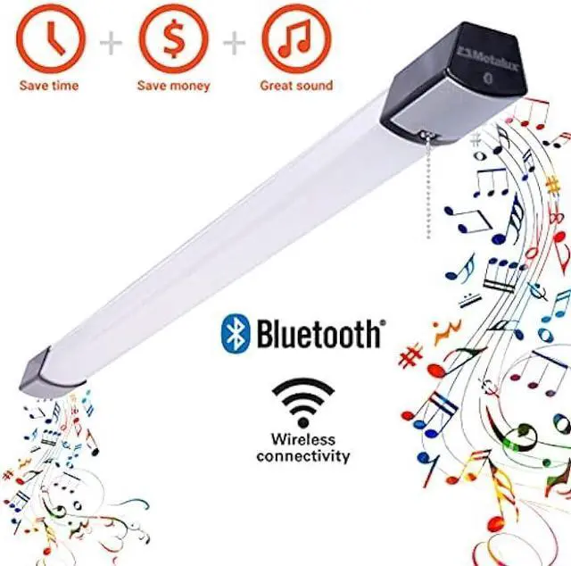 Alt view image 4 of 4 - EATON Lighting 4SHP3240BTS 3400 lm LED Shop Light with Bluetooth Speakers, 43