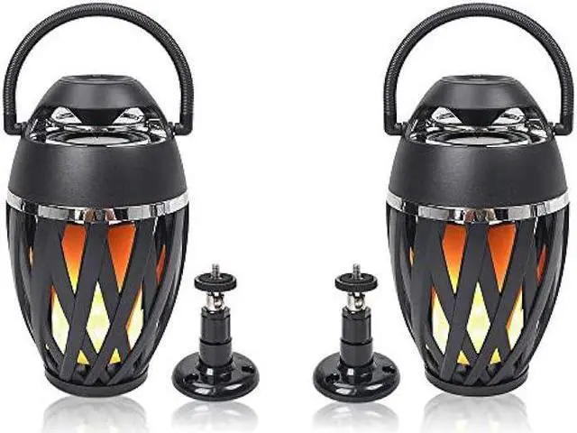 Main image of Sound Town 2-Pack Portable Bluetooth Speakers with LED Lights, True Wireless Stereo (TWS) Bluetooth, Wall Mount Brackets, and Decorative Flame, for Outdoors, House Party, Patio and Home (OPIK-F1-PAIR)
