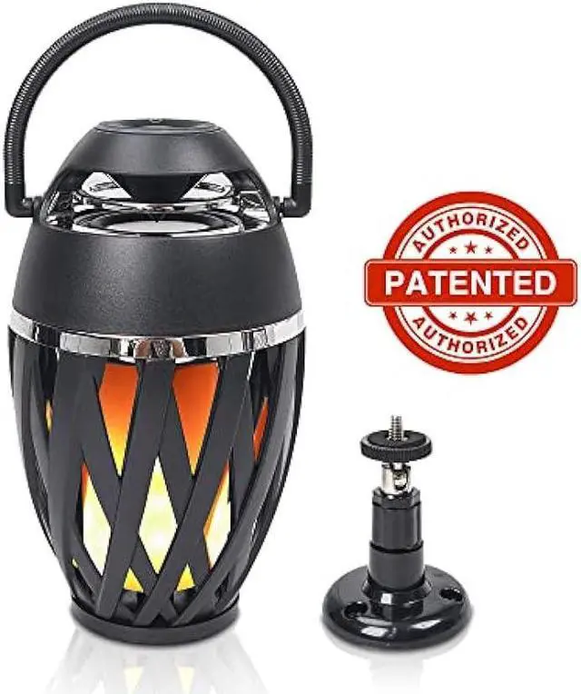 Alt view image 2 of 6 - Sound Town 2-Pack Portable Bluetooth Speakers with LED Lights, True Wireless Stereo (TWS) Bluetooth, Wall Mount Brackets, and Decorative Flame, for Outdoors, House Party, Patio and Home (OPIK-F1-PAIR)