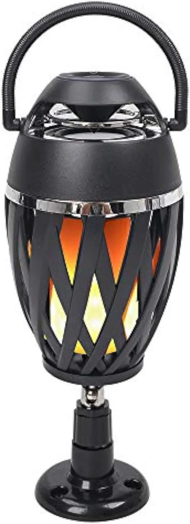 Alt view image 4 of 6 - Sound Town 2-Pack Portable Bluetooth Speakers with LED Lights, True Wireless Stereo (TWS) Bluetooth, Wall Mount Brackets, and Decorative Flame, for Outdoors, House Party, Patio and Home (OPIK-F1-PAIR)