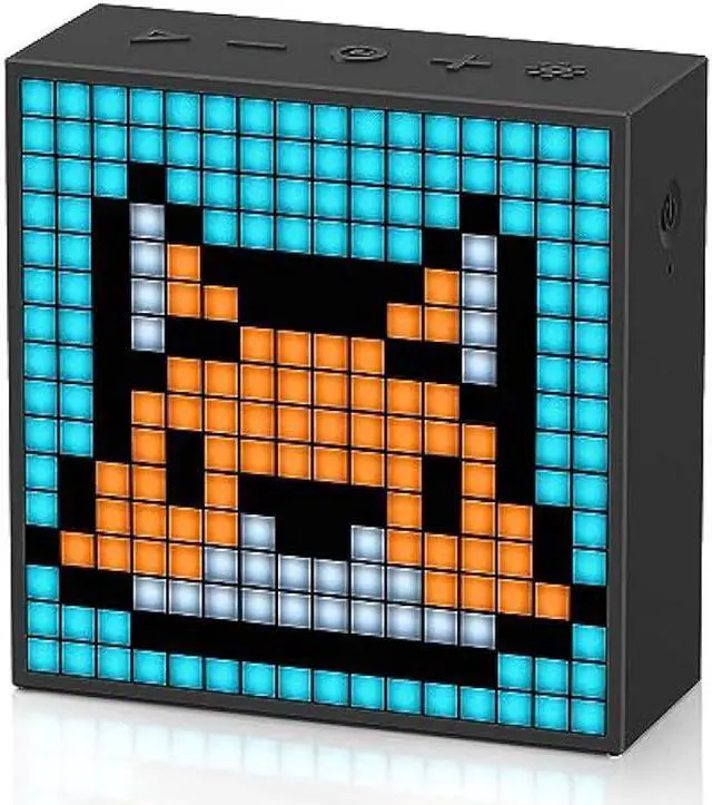 Main image of Divoom TimeBox Evo -- Pixel Art Bluetooth Speaker with 16x16 LED Display APP Control - Cool Animation Frame & Gaming Room Setup & Bedside Alarm Clock- Black