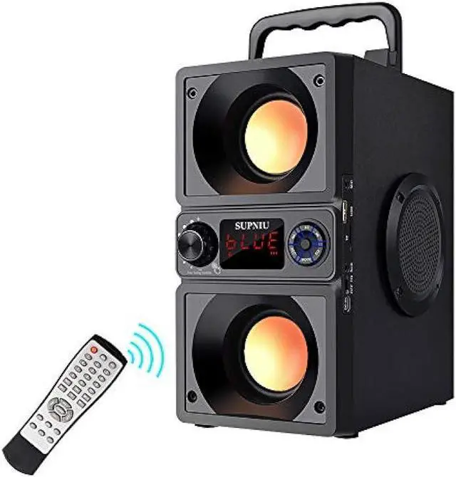 Main image of Bluetooth Speaker, Portable Bluetooth Boombox with 40W (60W Peak) Stereo Dual Woofers and Dual Tweeters Wireless Home Party Speaker, 2400 Minutes Playtime, Suitable for Party, Camping, Gym