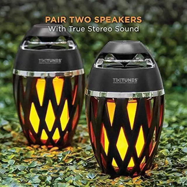 Alt view image 6 of 6 - Limitless Innovations TikiTunes Portable Bluetooth Wireless Speaker (Bundle) with Adjustable 40 Pole and Ground Stake - Black